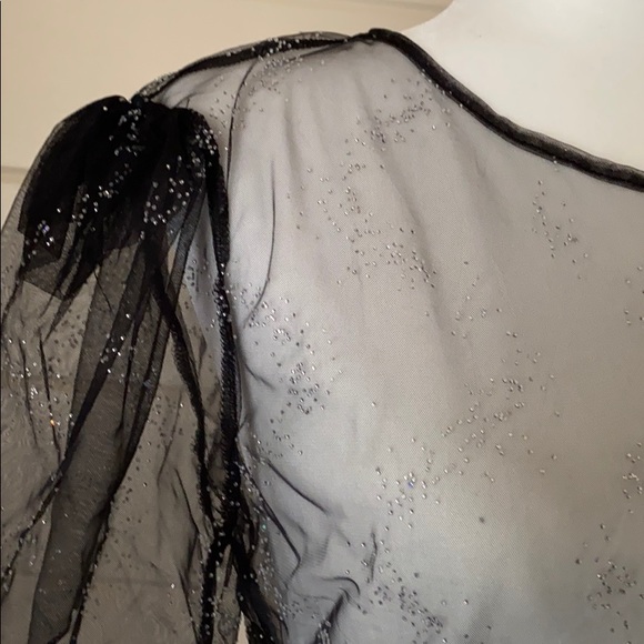 TOPSHOP Crystal Embellished Sheer Mesh Top - Picture 10 of 13